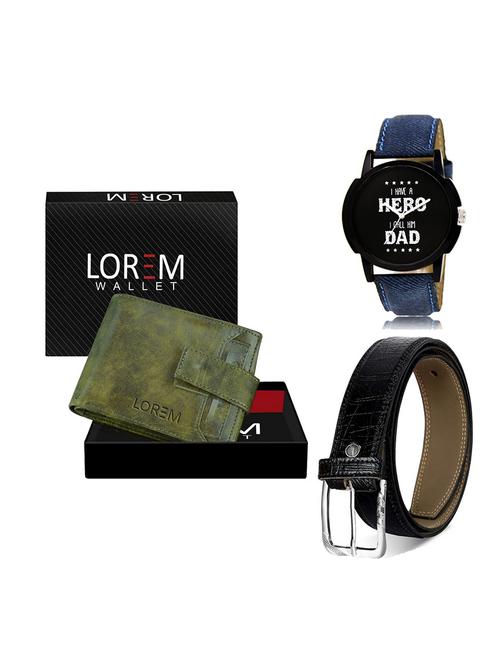 belt, wallet & watch gift combo - 19551270 - Very Small Image - 1