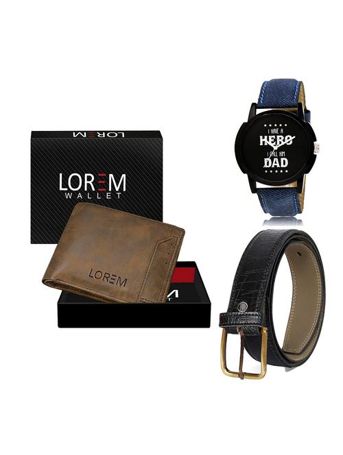belt, wallet & watch gift combo - 19551280 - Very Small Image - 1