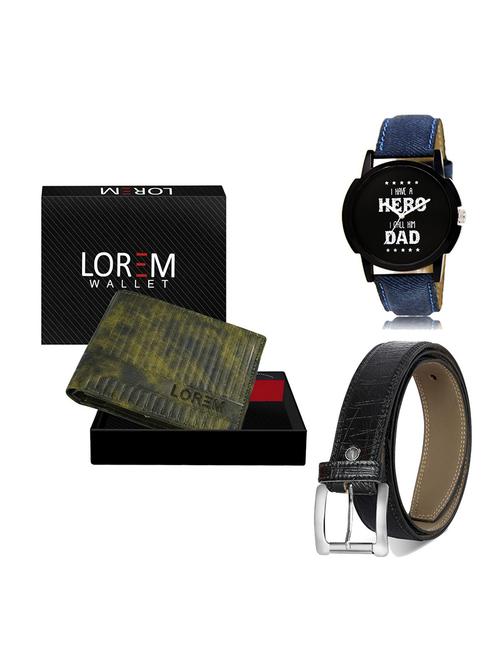 belt, wallet & watch gift combo - 19551315 - Very Small Image - 1