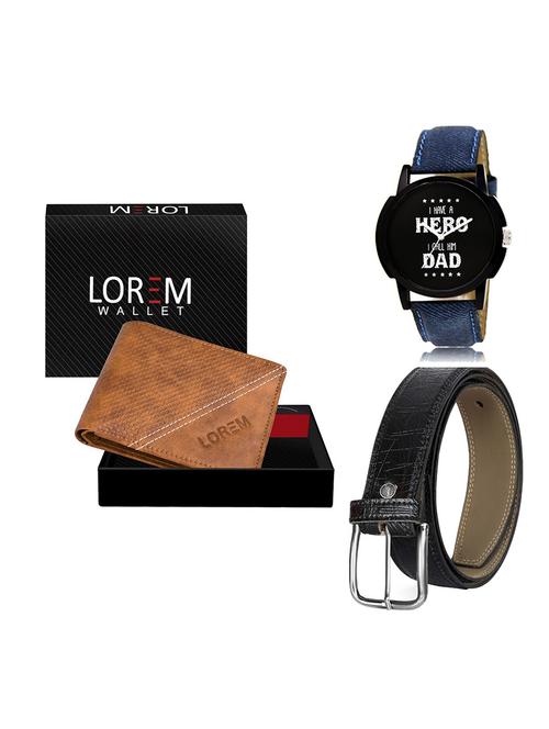 belt, wallet & watch gift combo - 19551335 - Very Small Image - 1