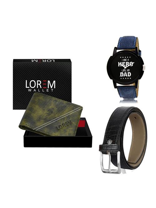 belt, wallet & watch gift combo - 19551343 - Very Small Image - 1