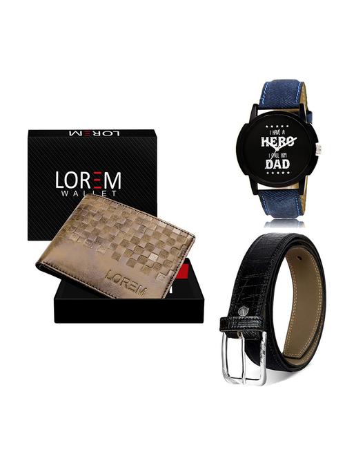 belt, wallet & watch gift combo - 19551354 - Very Small Image - 1