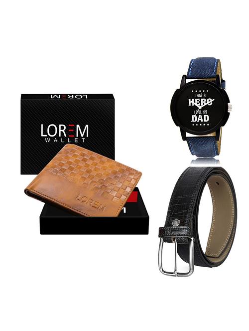 belt, wallet & watch gift combo - 19551359 - Very Small Image - 1
