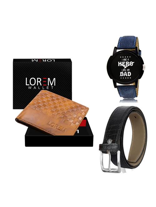 belt, wallet & watch gift combo - 19551361 - Very Small Image - 1