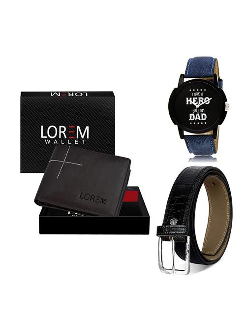 belt, wallet & watch gift combo - 19551384 - Very Small Image - 1