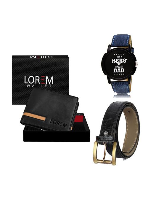 belt, wallet & watch gift combo - 19551386 - Very Small Image - 1