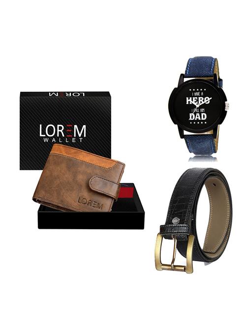 belt, wallet & watch gift combo - 19551398 - Very Small Image - 1