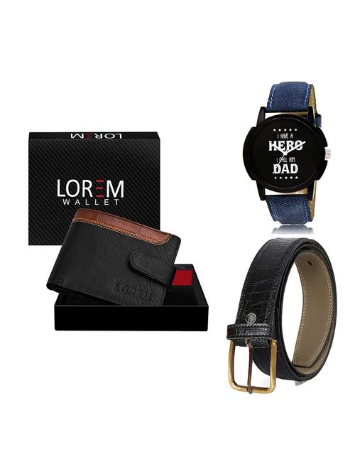 belt, wallet & watch gift combo - 19551406 - Very Small Image - 1