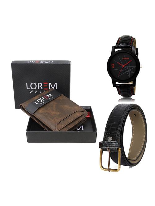 belt, wallet & watch gift combo - 19551436 - Very Small Image - 1