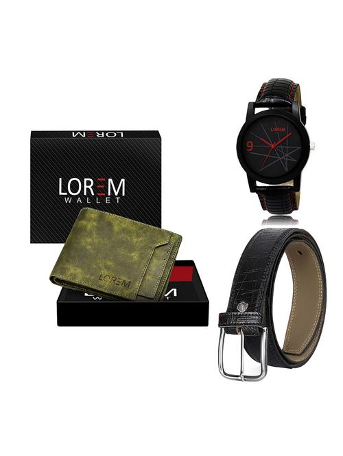 belt, wallet & watch gift combo - 19551503 - Very Small Image - 1