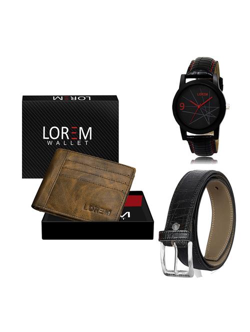 belt, wallet & watch gift combo - 19551523 - Very Small Image - 1