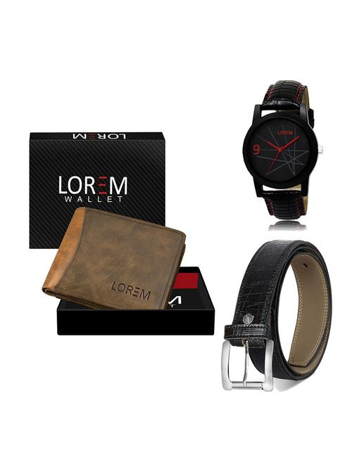 belt, wallet & watch gift combo - 19551561 - Very Small Image - 1