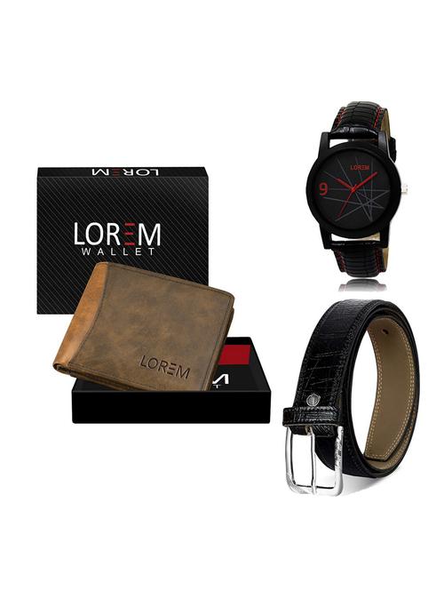 belt, wallet & watch gift combo - 19551564 - Very Small Image - 1