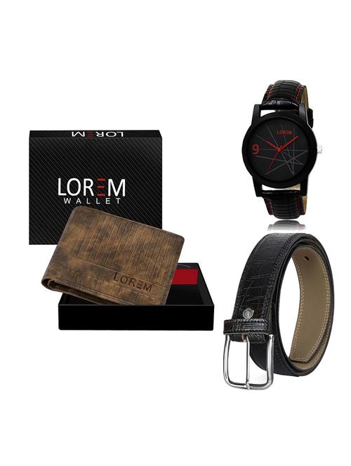 belt, wallet & watch gift combo - 19551575 - Very Small Image - 1
