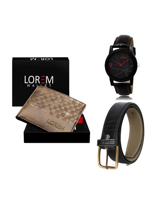 belt, wallet & watch gift combo - 19551622 - Very Small Image - 1