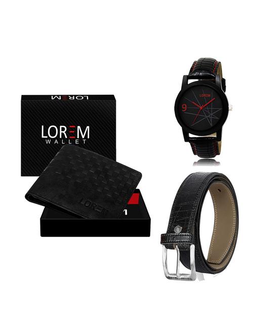 belt, wallet & watch gift combo - 19551643 - Very Small Image - 1