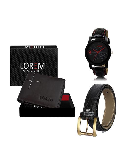belt, wallet & watch gift combo - 19551650 - Very Small Image - 1