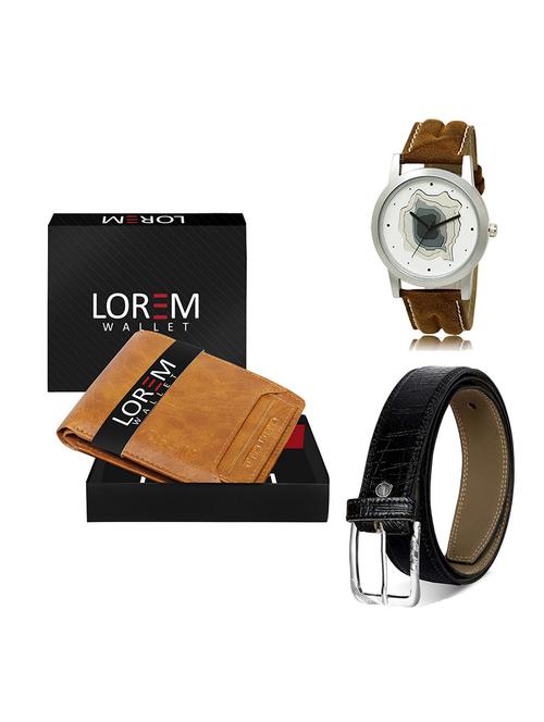 belt, wallet & watch gift combo - 19551714 - Very Small Image - 1