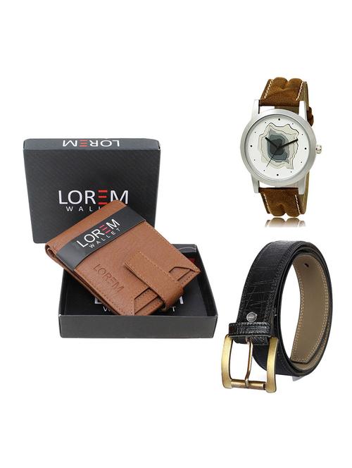 belt, wallet & watch gift combo - 19551734 - Very Small Image - 1