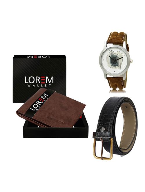 belt, wallet & watch gift combo - 19551748 - Very Small Image - 1