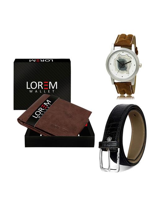 belt, wallet & watch gift combo - 19551750 - Very Small Image - 1