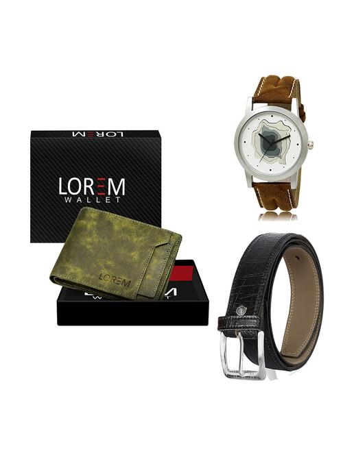belt, wallet & watch gift combo - 19551775 - Very Small Image - 1