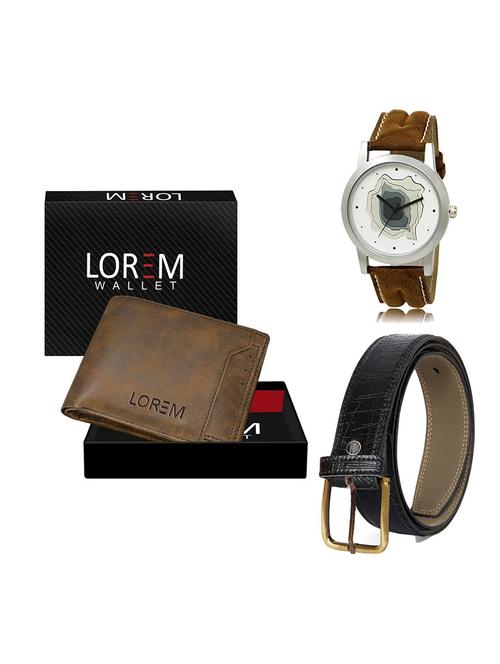 belt, wallet & watch gift combo - 19551820 - Very Small Image - 1
