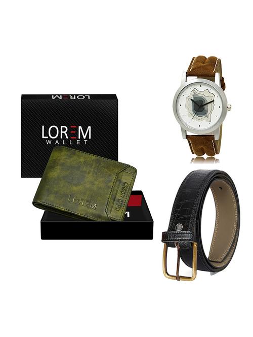 belt, wallet & watch gift combo - 19551838 - Very Small Image - 1