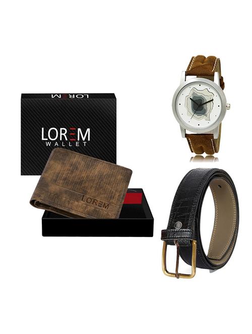 belt, wallet & watch gift combo - 19551844 - Very Small Image - 1