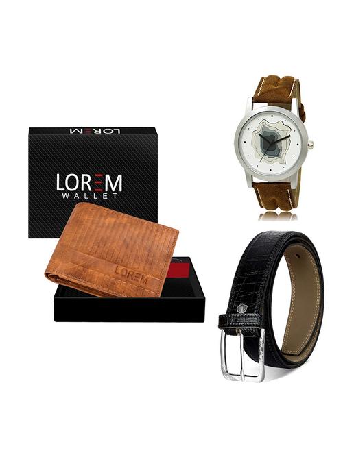 belt, wallet & watch gift combo - 19551852 - Very Small Image - 1