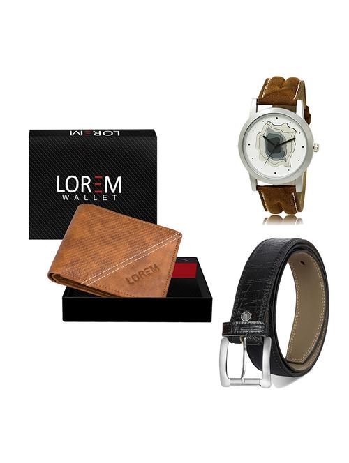 belt, wallet & watch gift combo - 19551873 - Very Small Image - 1