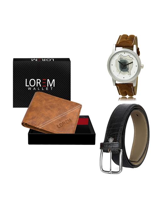 belt, wallet & watch gift combo - 19551875 - Very Small Image - 1