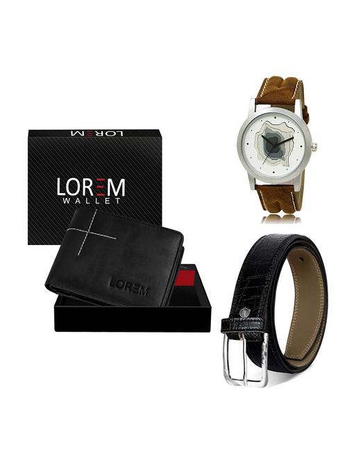 belt, wallet & watch gift combo - 19551918 - Very Small Image - 1