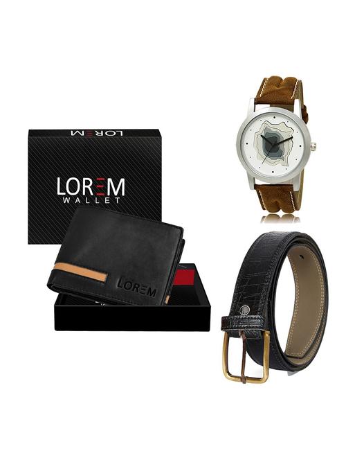 belt, wallet & watch gift combo - 19551928 - Very Small Image - 1