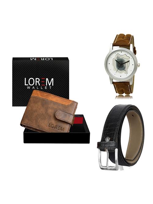 belt, wallet & watch gift combo - 19551943 - Very Small Image - 1