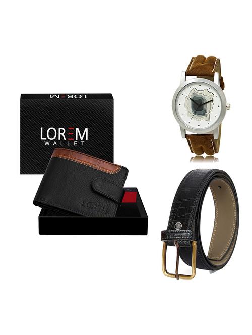 belt, wallet & watch gift combo - 19551946 - Very Small Image - 1