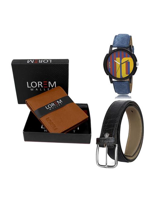 belt, wallet & watch gift combo - 19551965 - Very Small Image - 1