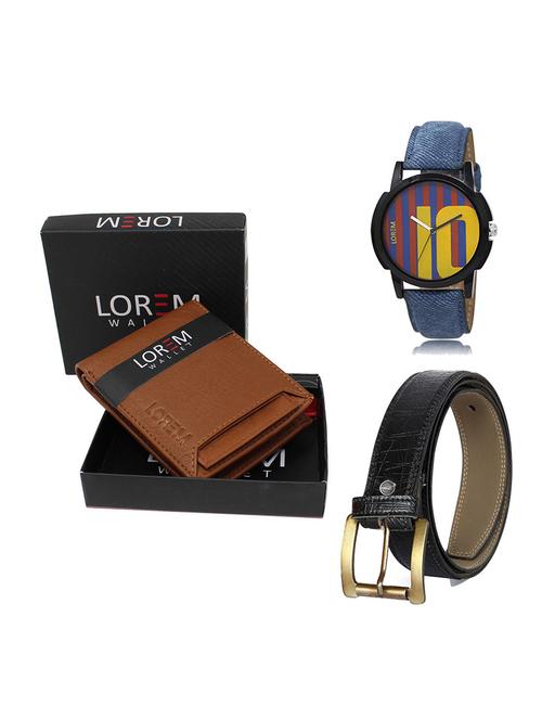 belt, wallet & watch gift combo - 19551968 - Very Small Image - 1