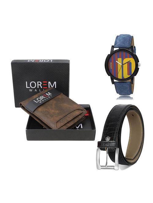 belt, wallet & watch gift combo - 19551975 - Very Small Image - 1