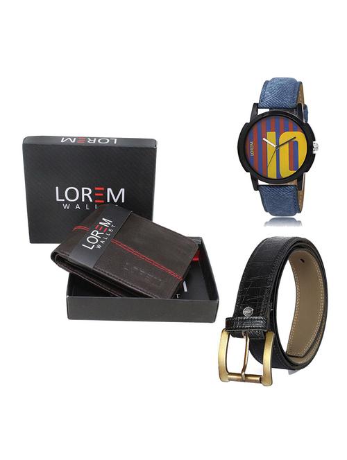 belt, wallet & watch gift combo - 19551986 - Very Small Image - 1