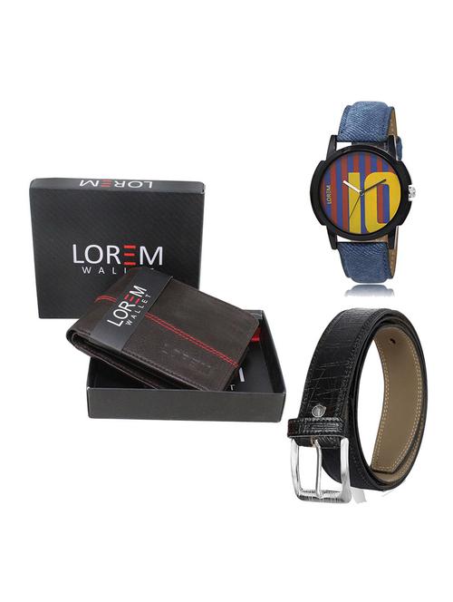 belt, wallet & watch gift combo - 19551991 - Very Small Image - 1