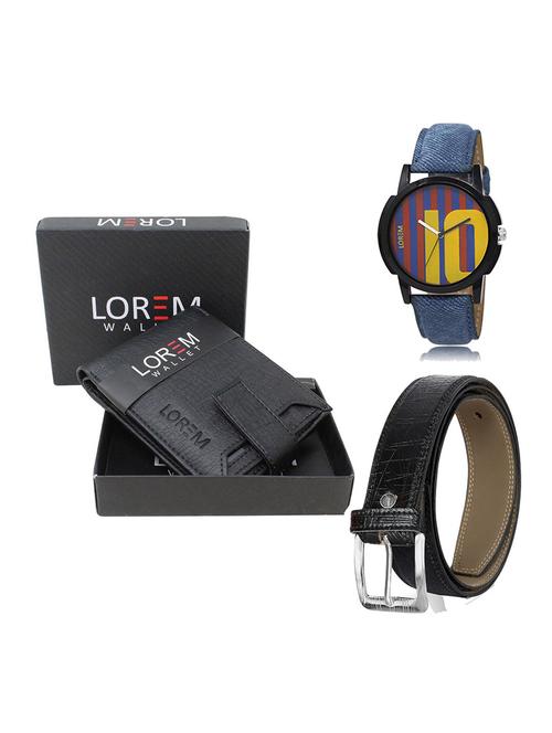 belt, wallet & watch gift combo - 19551997 - Very Small Image - 1