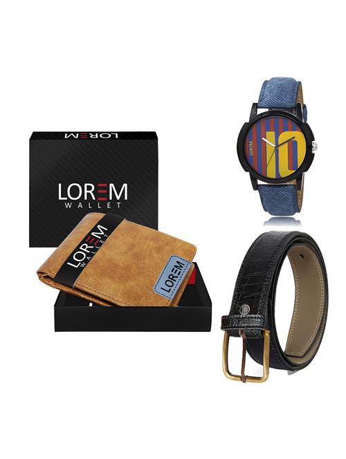 belt, wallet & watch gift combo - 19552012 - Very Small Image - 1
