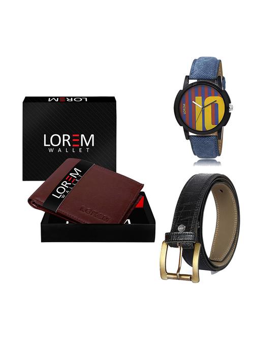 belt, wallet & watch gift combo - 19552028 - Very Small Image - 1