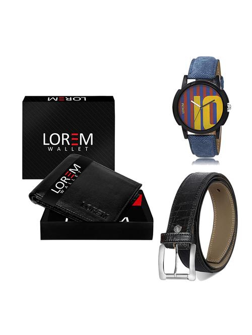 belt, wallet & watch gift combo - 19552035 - Very Small Image - 1