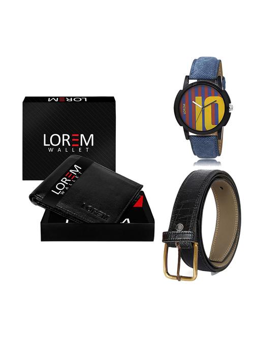 belt, wallet & watch gift combo - 19552036 - Very Small Image - 1