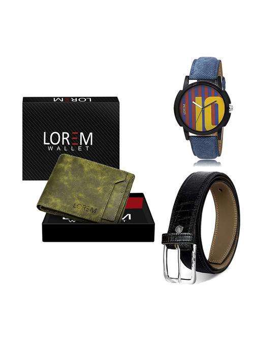 belt, wallet & watch gift combo - 19552044 - Very Small Image - 1