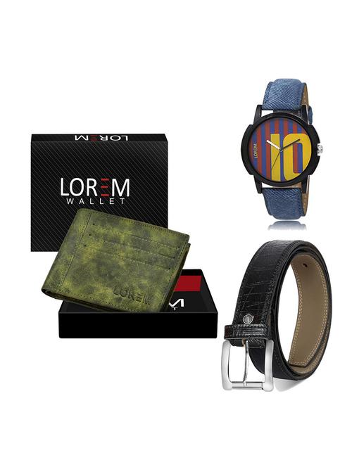 belt, wallet & watch gift combo - 19552047 - Very Small Image - 1