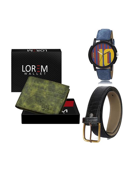 belt, wallet & watch gift combo - 19552048 - Very Small Image - 1
