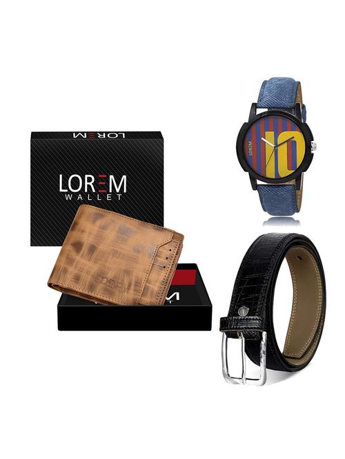 belt, wallet & watch gift combo - 19552074 - Very Small Image - 1
